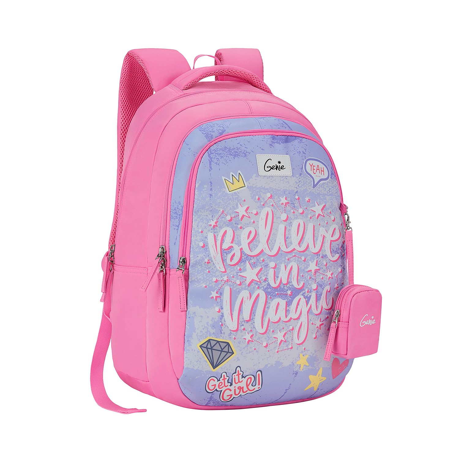 School Backpack for Girls |19 In-36 Ltr with Three Compartments, Side Pockets and Light Weight with Padded Shoulders |Best for Books,Stationery,Lunch Box & Essentials-image-42