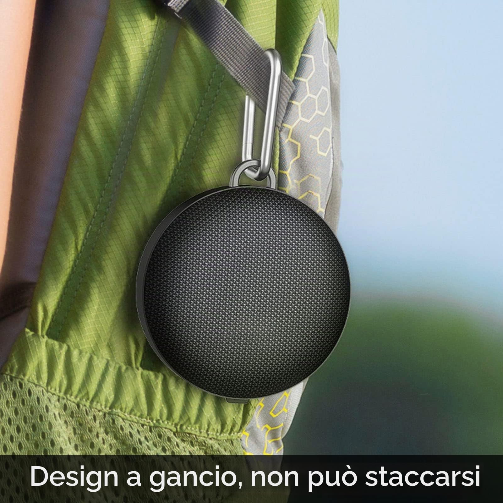 Altoparlante Bluetooth Portatile per Bici, Altoparlante HiFi Stereo Esterno Impermeabile IP67 con Supporto per Bici, Altoparlante Wireless Indossabile per Ciclismo, Equitazione, Escursionismo,(Nero)