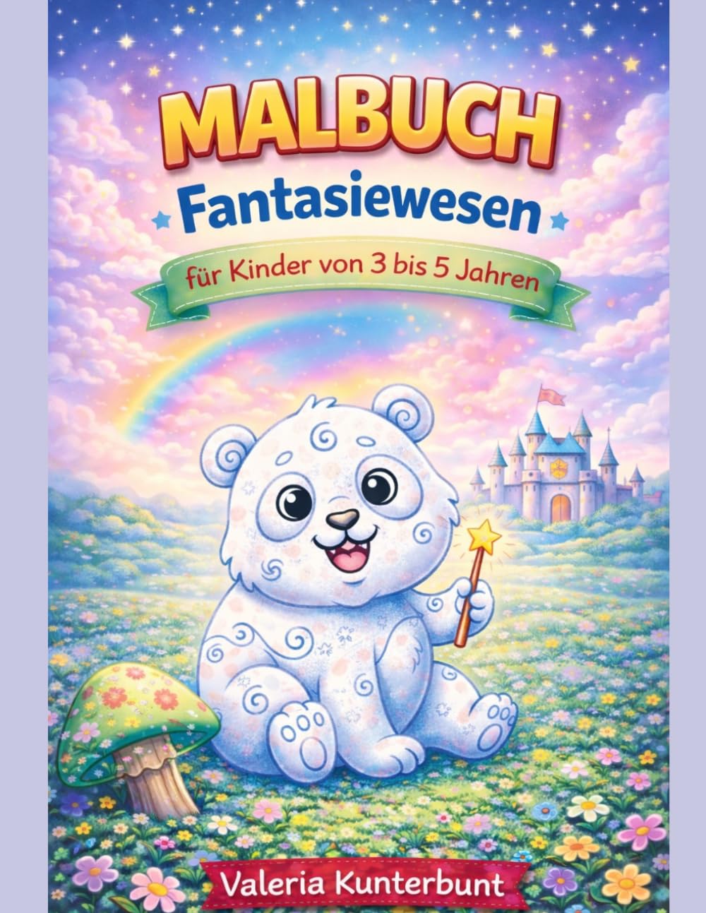 Fantasiewelt Ausmalbuch für Kinder von 3-5 Jahren (Lern- und Malbücher für Kinder ab 3 Jahren im Kindergartenalter)