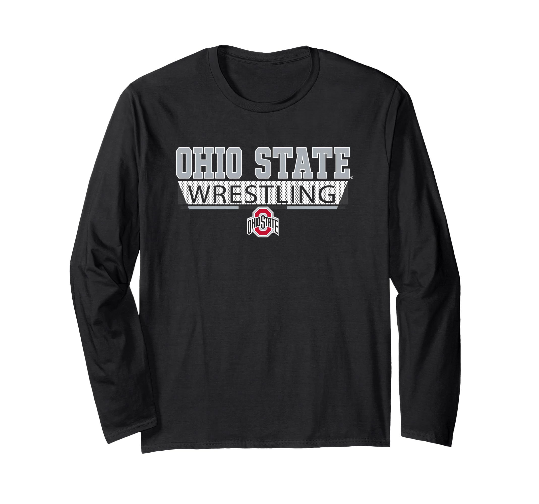Elite Authentics Ohio State Buckeyes Unisex-Adult Long Sleeve T-Shirt, Black, XX-Large, Modern, Game, Wrestling, NCAA, Crew Neck, Plain Hem,