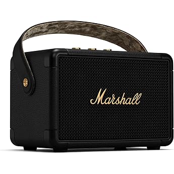 Marshall Kilburn II Bluetooth Portable Water-Resistant Speaker Wireless Black and Brass