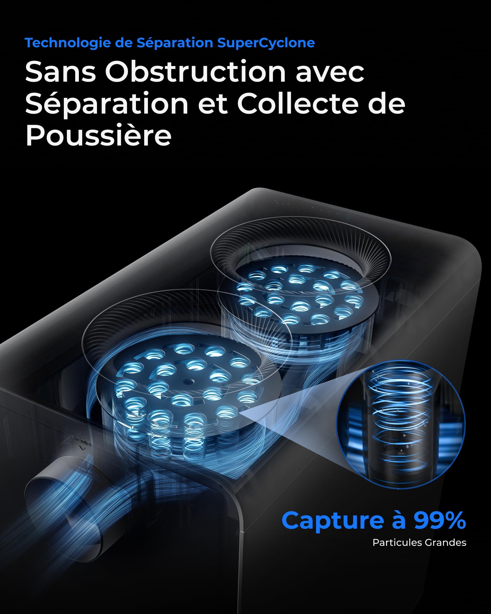 xTool SafetyPro AP2 Purificateur de Fumée pour Imprimante 3D et Graveur Laser, Filtration à 6 Couches, Système SuperCyclone, 10x Durée de Vie du Filtre Longue, Synchronisation Automatique