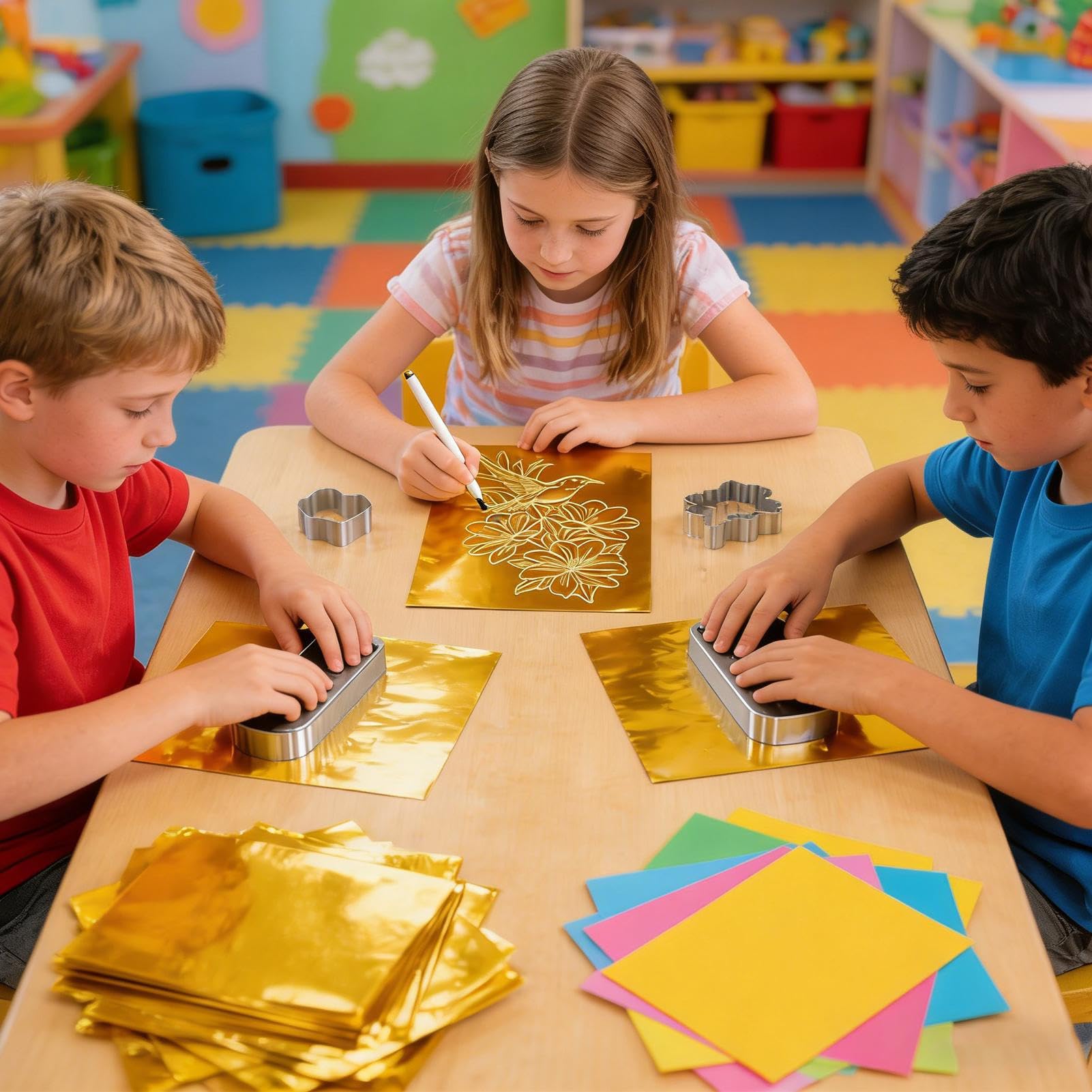 Papel De Foil Para Manualidades,Láminas De Oro Brillantes,Láminas de Aluminio 20x30 cm | Para Proyectos De Manualidades, Scrapbooking, Decoración Y Más