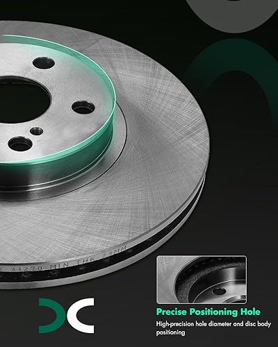 Miniatura 598 de SCITOO Juego de 2 frenos de freno ranurados traseros para Chrysler Town & Country, 08-16 para Dodge Grand Caravan, 09-13 para Dodge Journey, 12-15