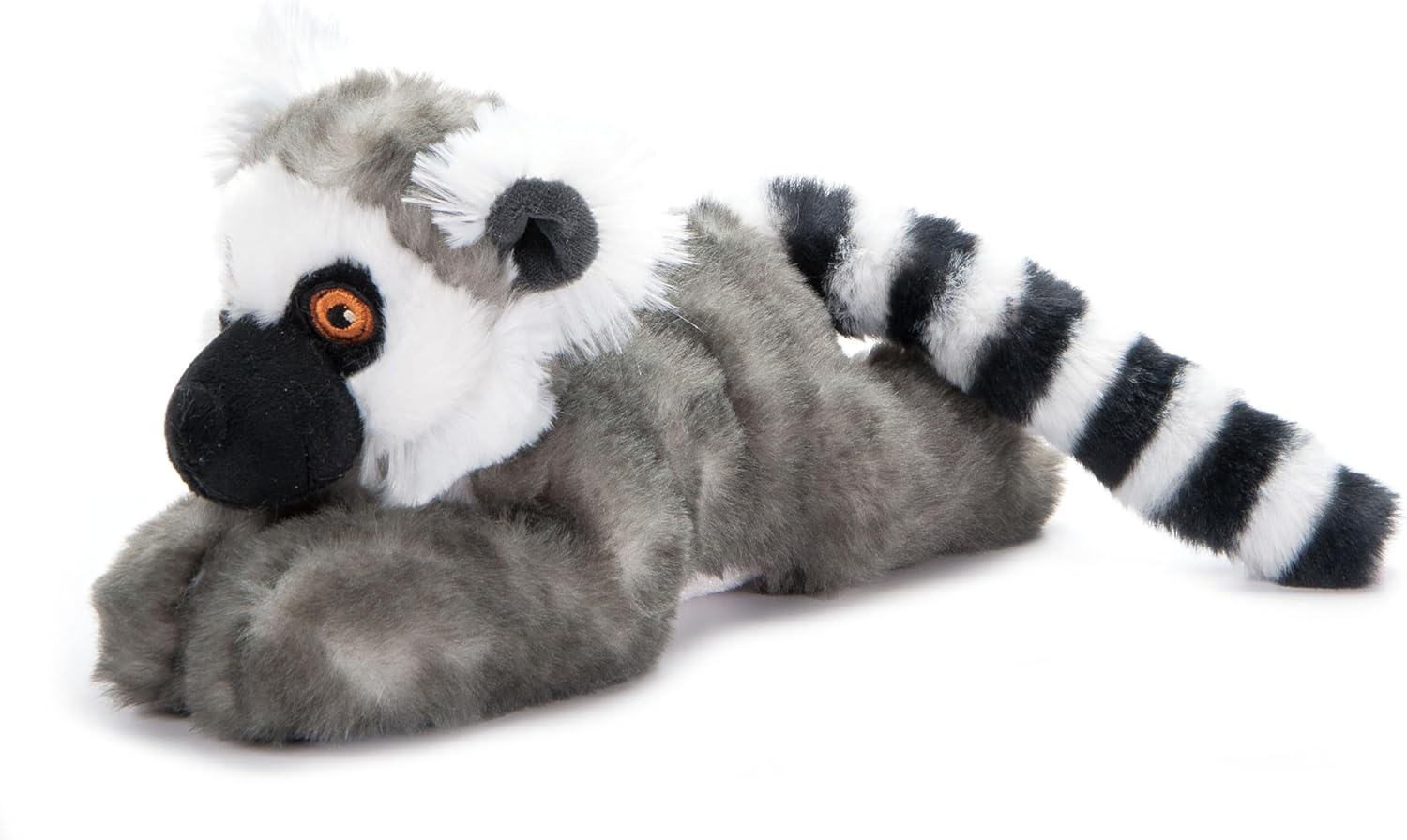 The Petting Zoo Ring-Tailed Lemur Stuffed Animal Plushie, Gifts for Kids, Earth Keeperz Wildlife Animals, Zoologee Grey Ring-Tailed Lemur Plush Toy, 10 inches