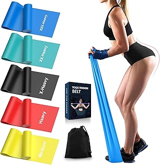 londysResistance Bands for Working Out, Exercise Bands, Physical Therapy Equipment, 59 Inch Non-Latex Stretching Yoga Strap for Upper & Lower Body, Workouts & Rehab at Home-5 Progressive Resistance
