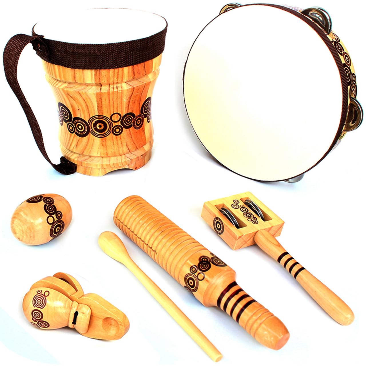 Tuoveek Montessori Percussion Kids Music Set,Wooden Musical
