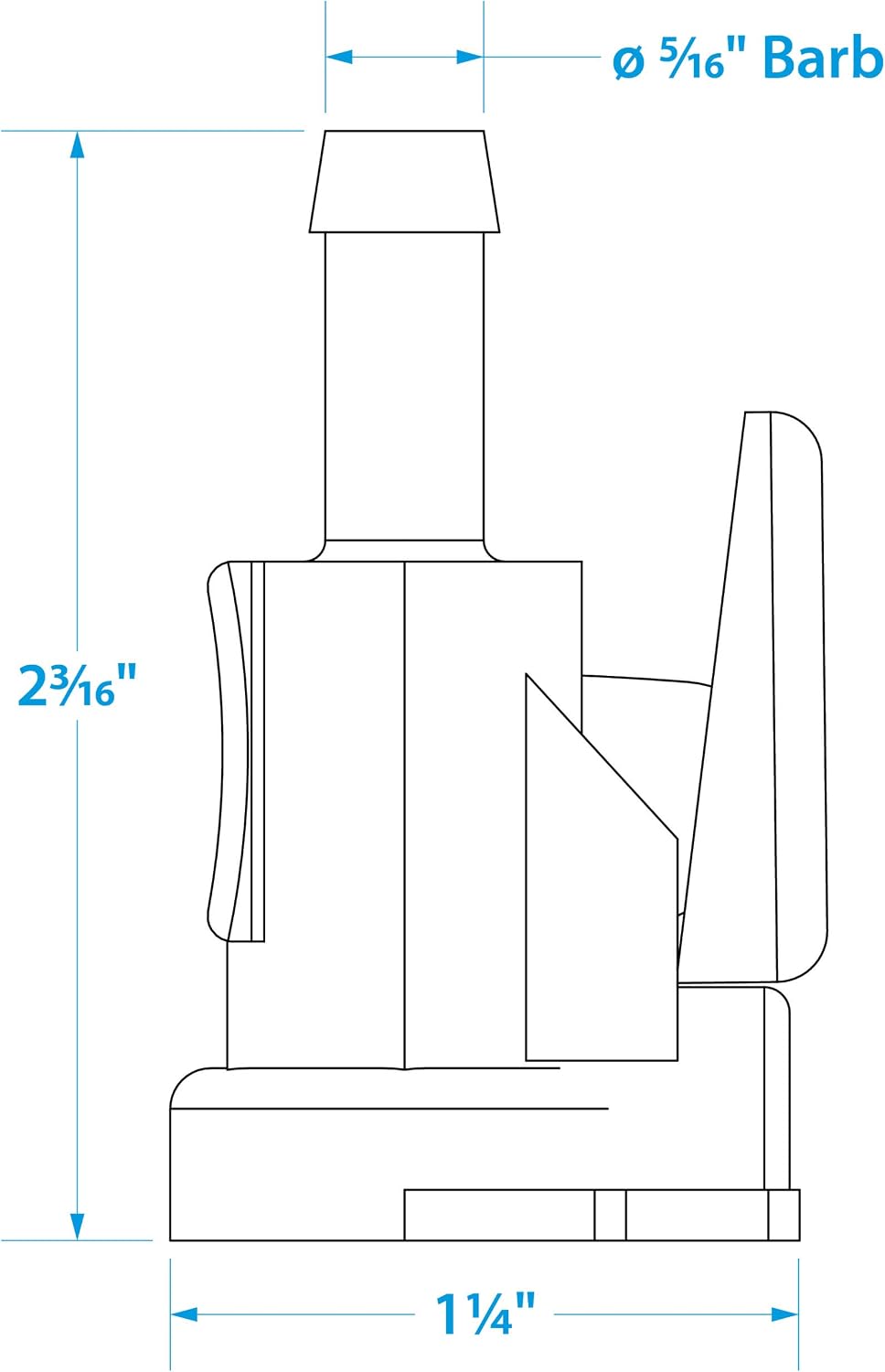 Seachoice Deluxe Fuel Connector Hose Fitting