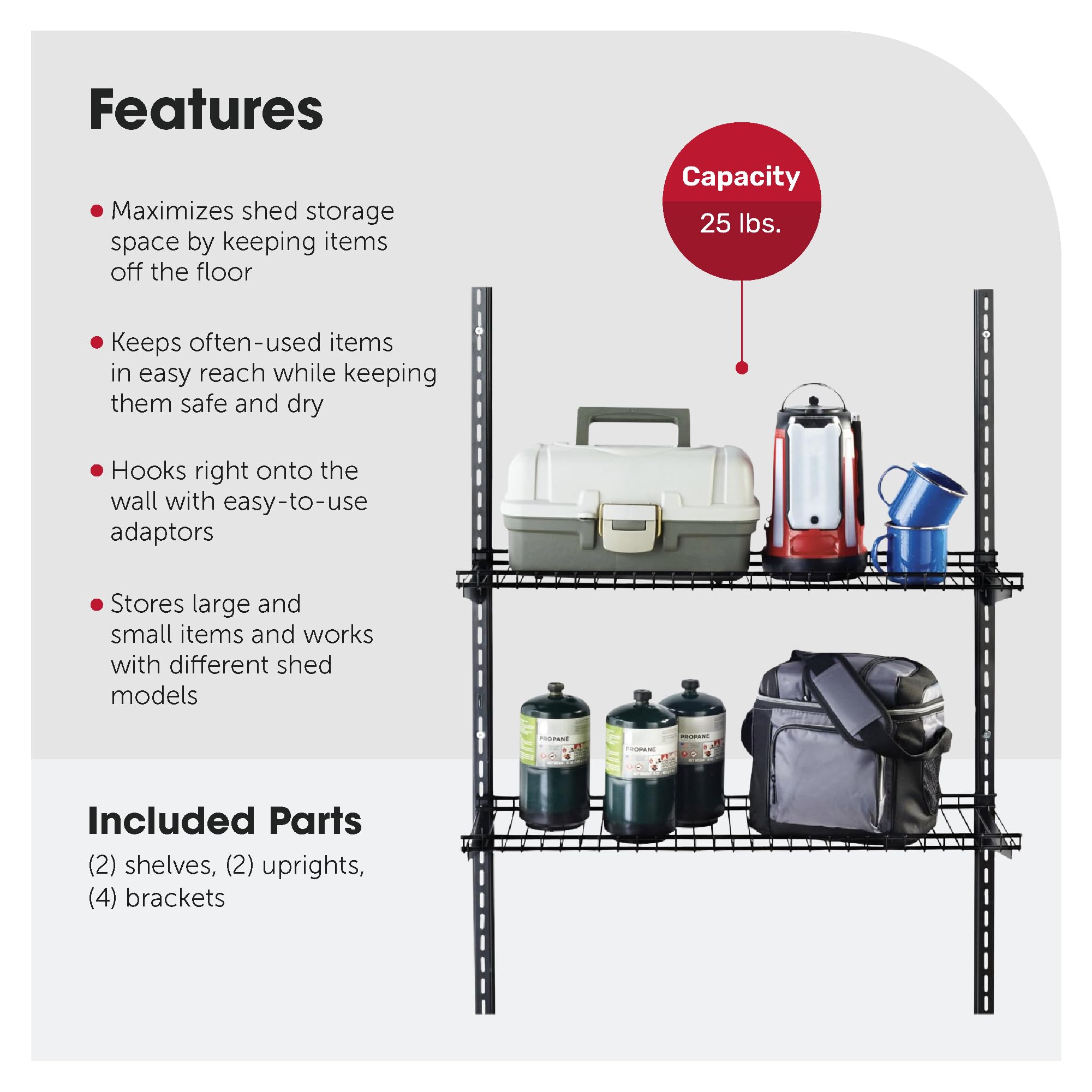 Amazoncom Rubbermaid Shed Shelving Accessory Kit Home Amazon.com: