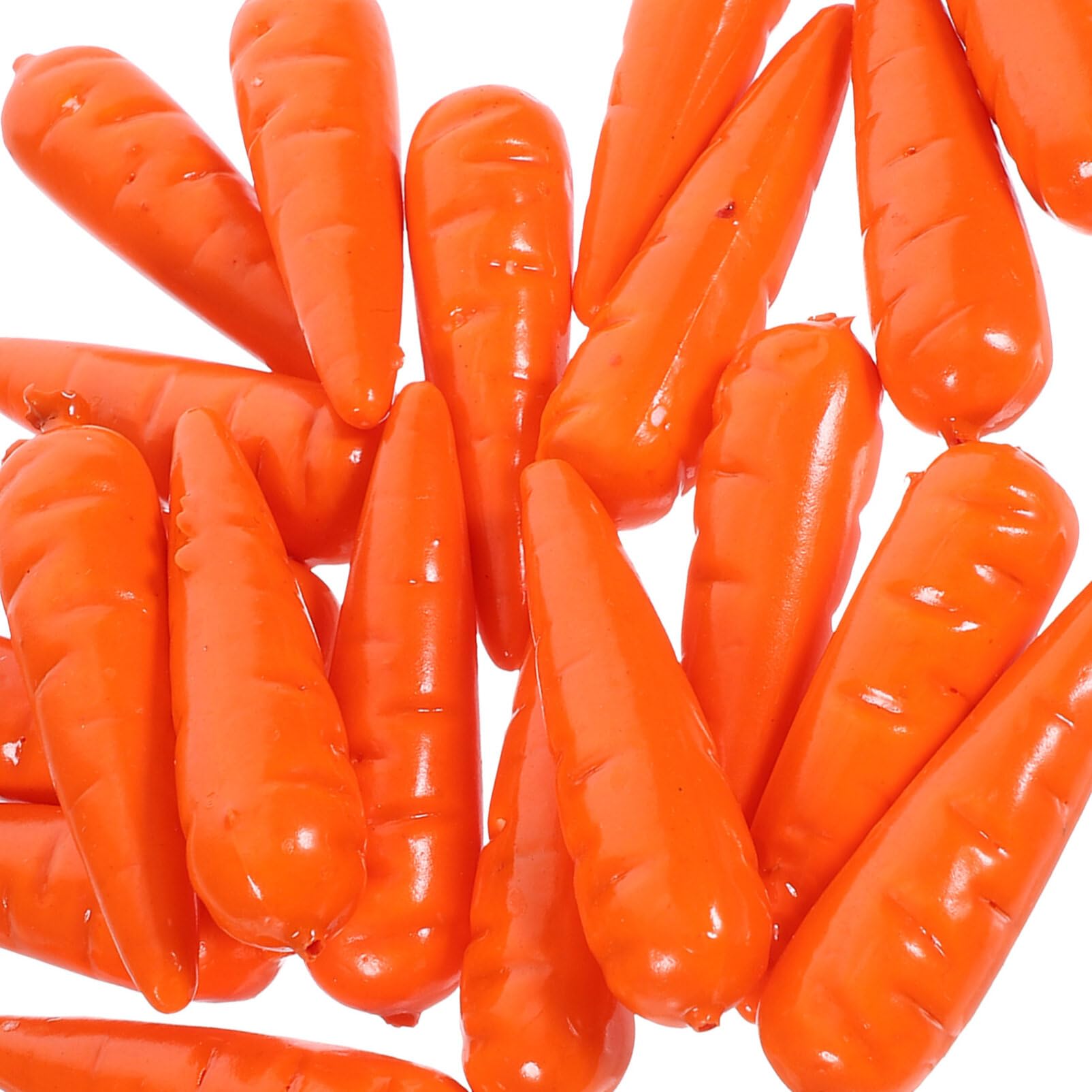 Didiseaon 20pcs Easter Artificial Carrots Fake Mini Carrot Lifelike Foam Vegetable Model DIY Cartoon Nose Prop for Holiday Party