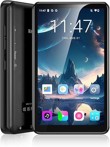 Reproductor de MP3 con Bluetooth y WiFi, reproductor de música Android 13 con pantalla táctil de 4 pulgadas con Bluetooth con Spotify tiktok YouTube