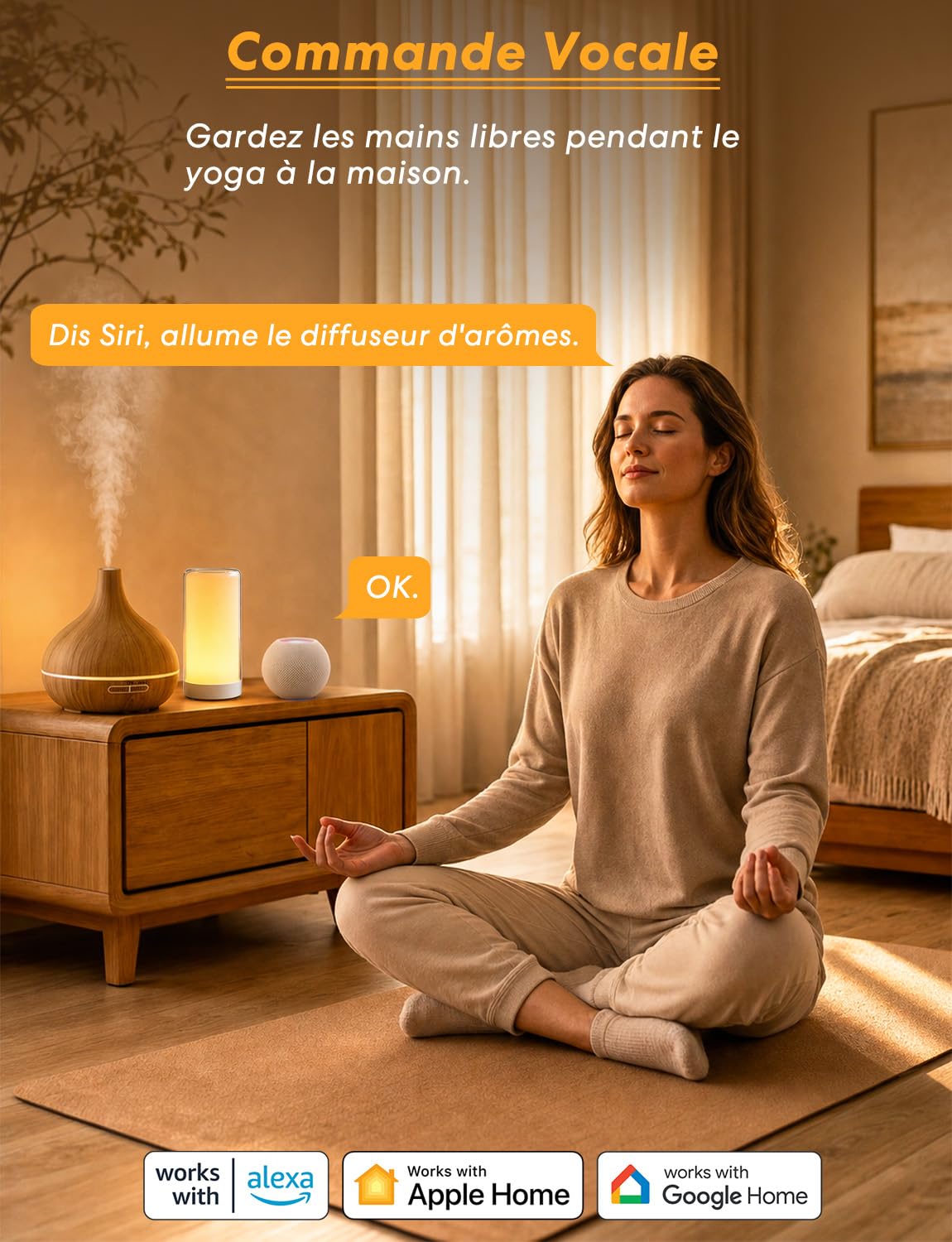 Meross Diffuseur Huiles Essentielles Connecté MOD150, Humidificateur WiFi avec APP Contrôle et Commande Vocale, Compatible avec Apple Home, Alexa et Google Home, sans BPA