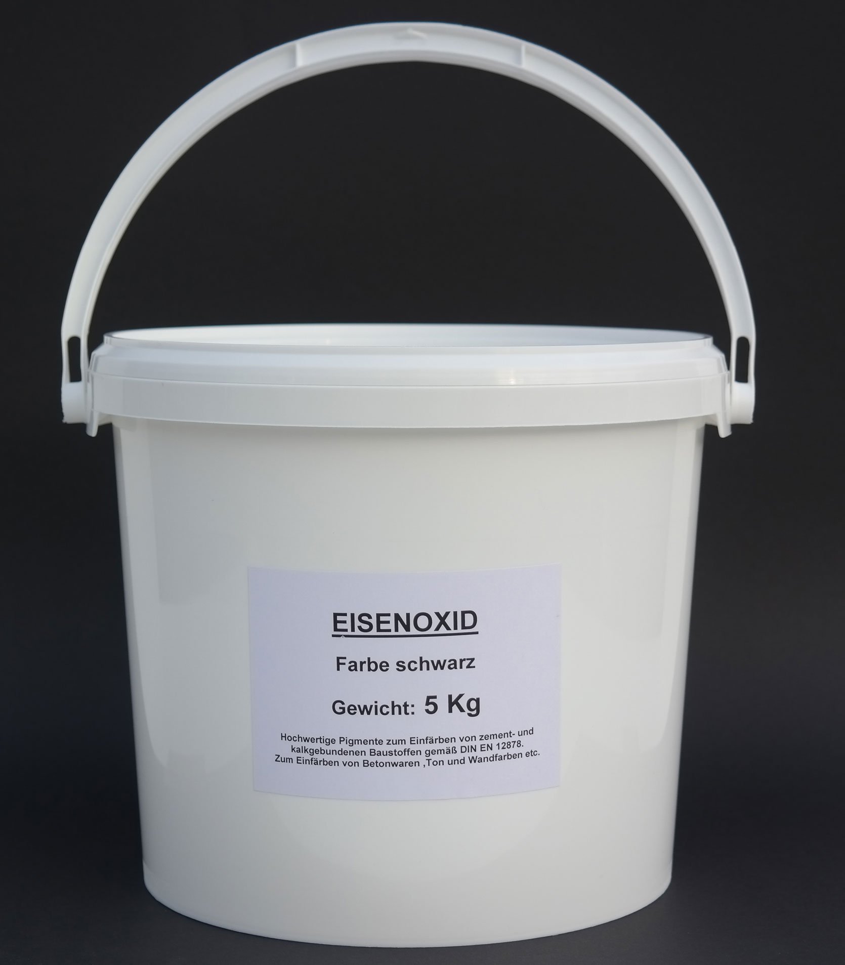 5 kg colore pigmenti Ossido di ferro nero per colorazione di cemento e kalkgebundenen materiali a norma DIN EN 12878