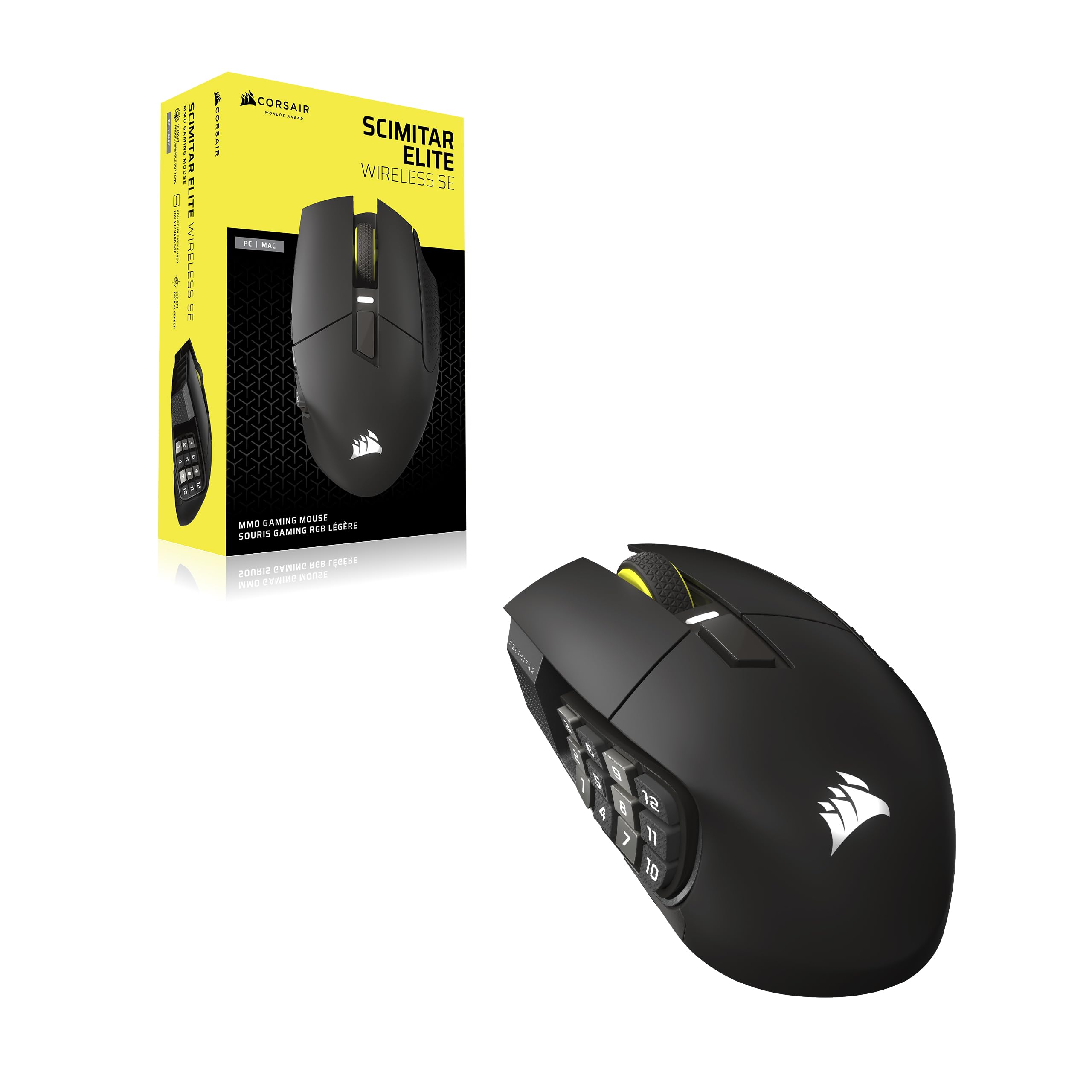 Corsair Scimitar Elite Wireless SE MMO Gaming Maus Gunmetal