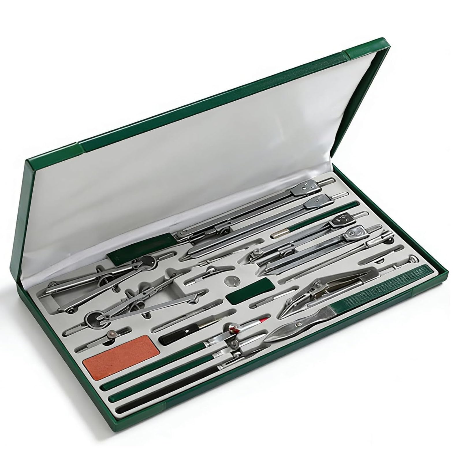 Kit di geometria 23 pezzi, strumenti da disegno professionali per costruzione e ingegneria, ideale per progettisti, disegnatori e marinai per disegnare e creare cerchi