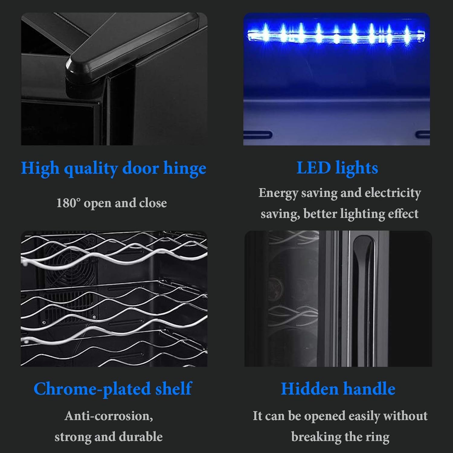 Wine Cooler Refrigerator, Free-standing Wine Cooler Can Hold 12/16/20 Bottles Single Zone Refrigerator With Glass Door-kitchen Chiller Home Bar,Fridge 7 71ur9Xebg+L. AC SL1500