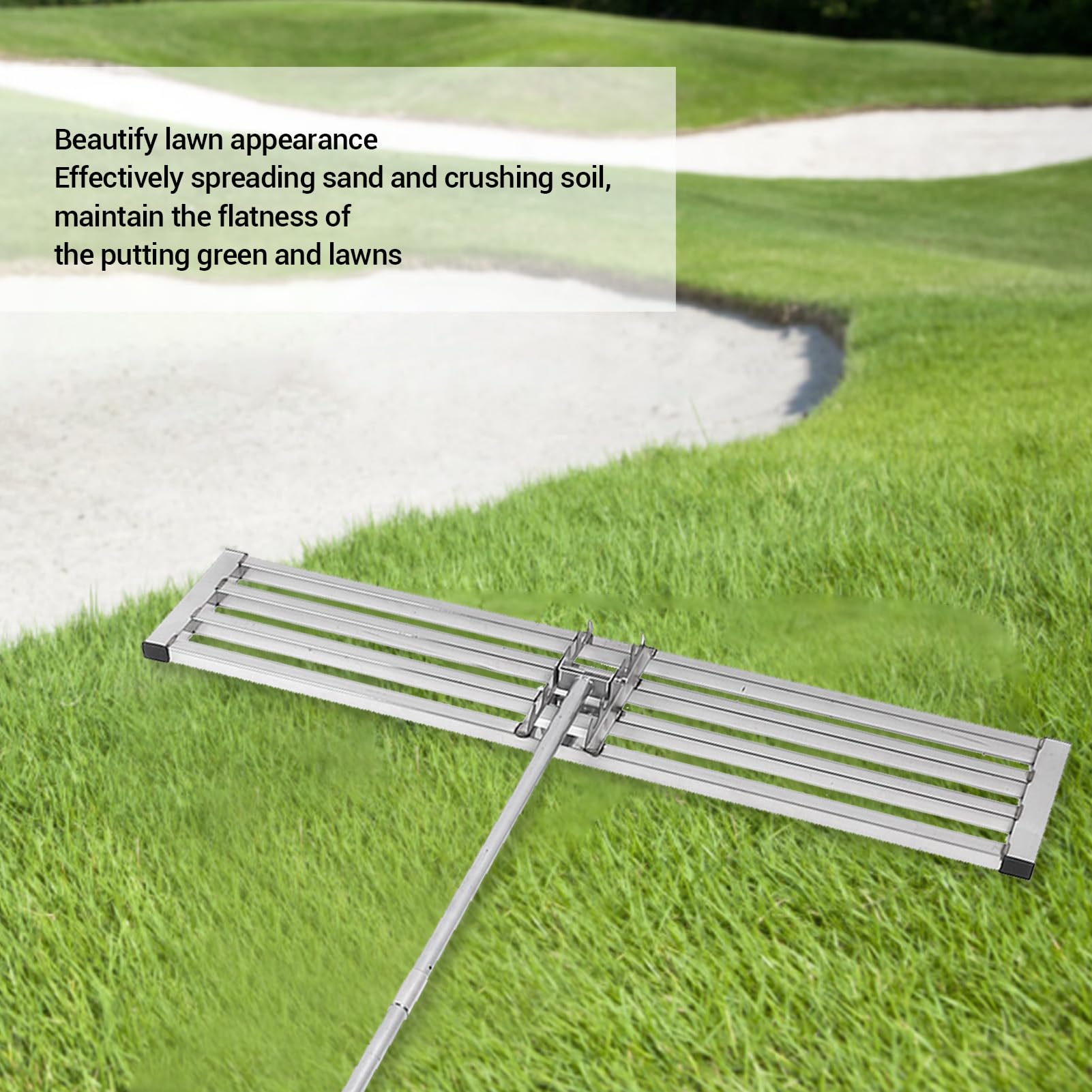 Strumento per livellare il prato in acciaio inossidabile Manutenzione efficace per il campo da golf