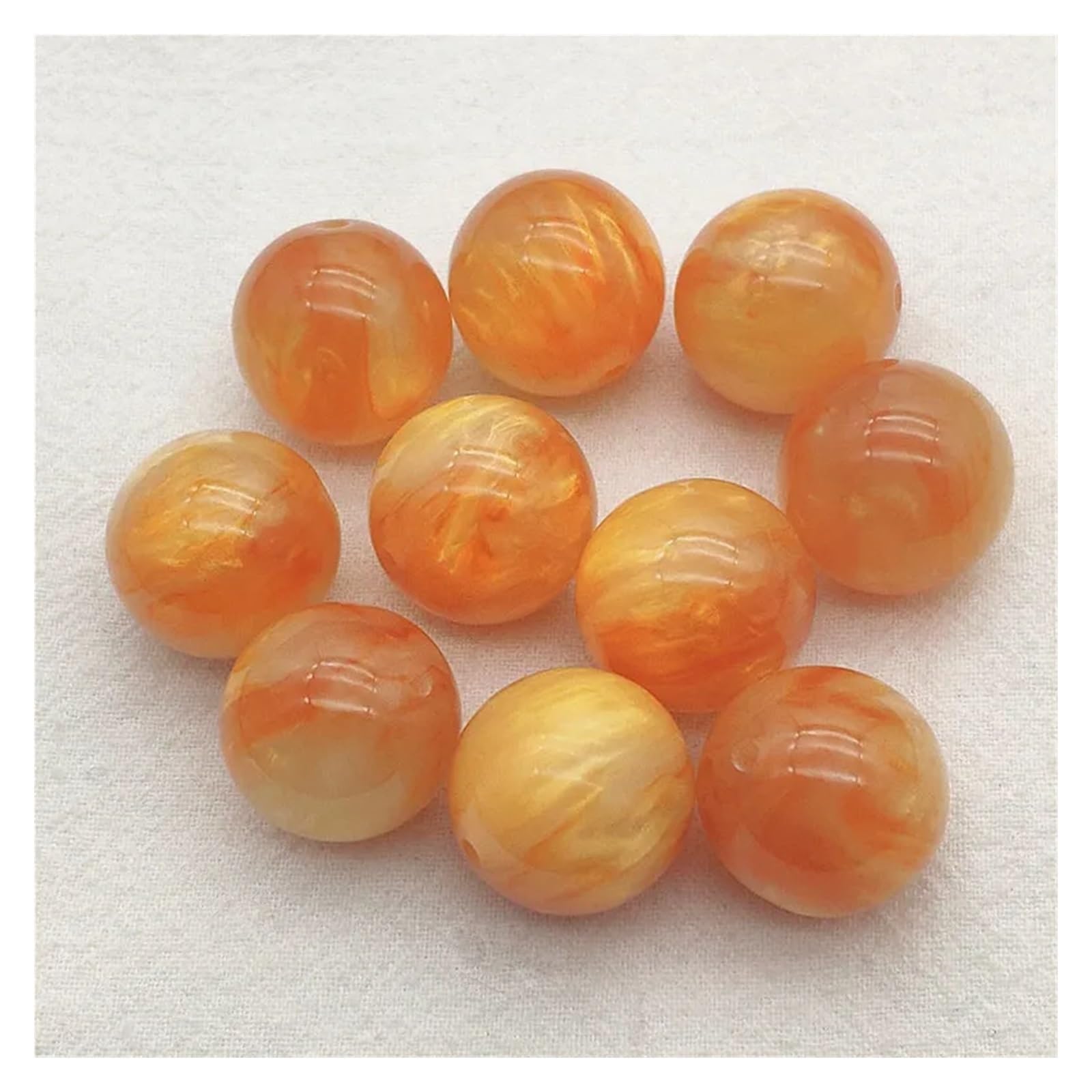Perles Rondes épaisses en résine Effet marbre, 20mm, 100 pièces, for Collier Fait à la Main, pièces de Bricolage, résultats et Composants de Bijoux