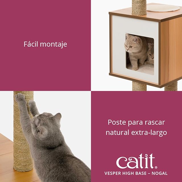 Foto 4 de 7 de Vesper Cat Tree, High Base, Black, 52046