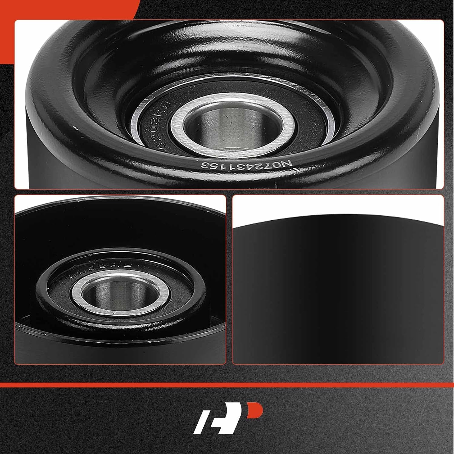 A-Premium Belt Idler Pulley Compatible with Ford F-150, F-250 Super Duty & Jeep & Dodge & Chevrolet & GMC & Chrysler & Buick & Lincoln & Isuzu & Mercury & Oldsmobile & Pontiac & Saab & SRT & Workhorse