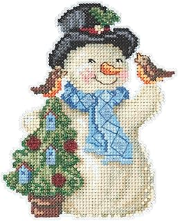 Feathered Friends Snowman Counted Cross Stitch Ornament Kit Mill Hill 2020 Jim Shore JS202012