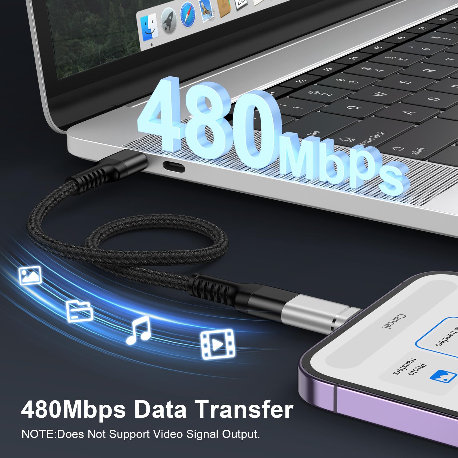 Haoano Adattatore da Lightning a USB C