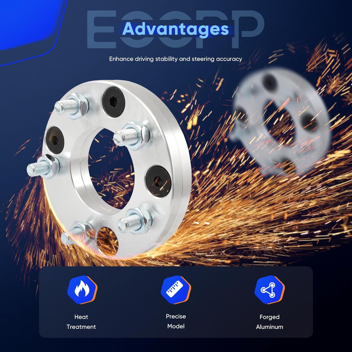 ECCPP 1 inch Wheel Adapter 4x4.5 to 5x4.5 Wheel Spacers Fit for Infiniti G20 for Nissan 200SX for Suzuki Swift with 12x1.25 73.1mm 4Pcs