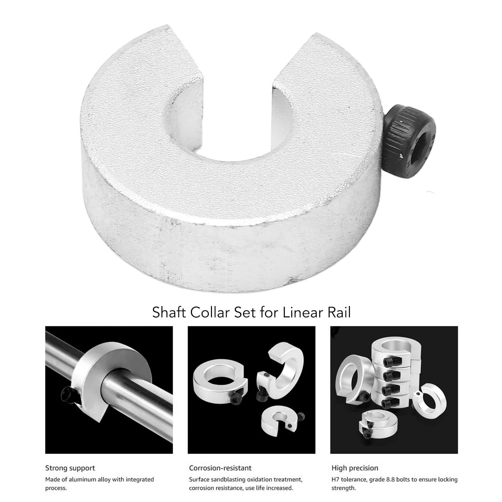 Collari Albero SBR16 Da 16mm - Set 4 Pezzi In Alluminio Per Guide Lineari CNC - Foto 5