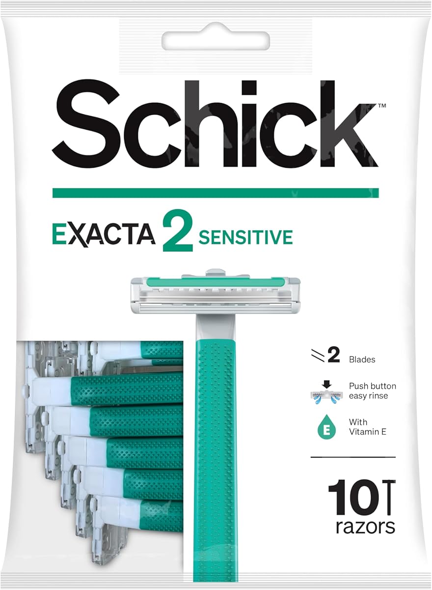 Maquinilla de afeitar desechable Schick Exacta2 Sensitive, 10 unidades (1 paquete)