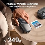 Holy Stone HS900 Drones for Adults with Camera 4K; 3 Axis Brushless Gimbal Drone 249g with 20000Ft Range, Visual Tracking, 4K/30FPS Video, 48MP Photo,GPS Smart Return, Travel Essentials Lightweight