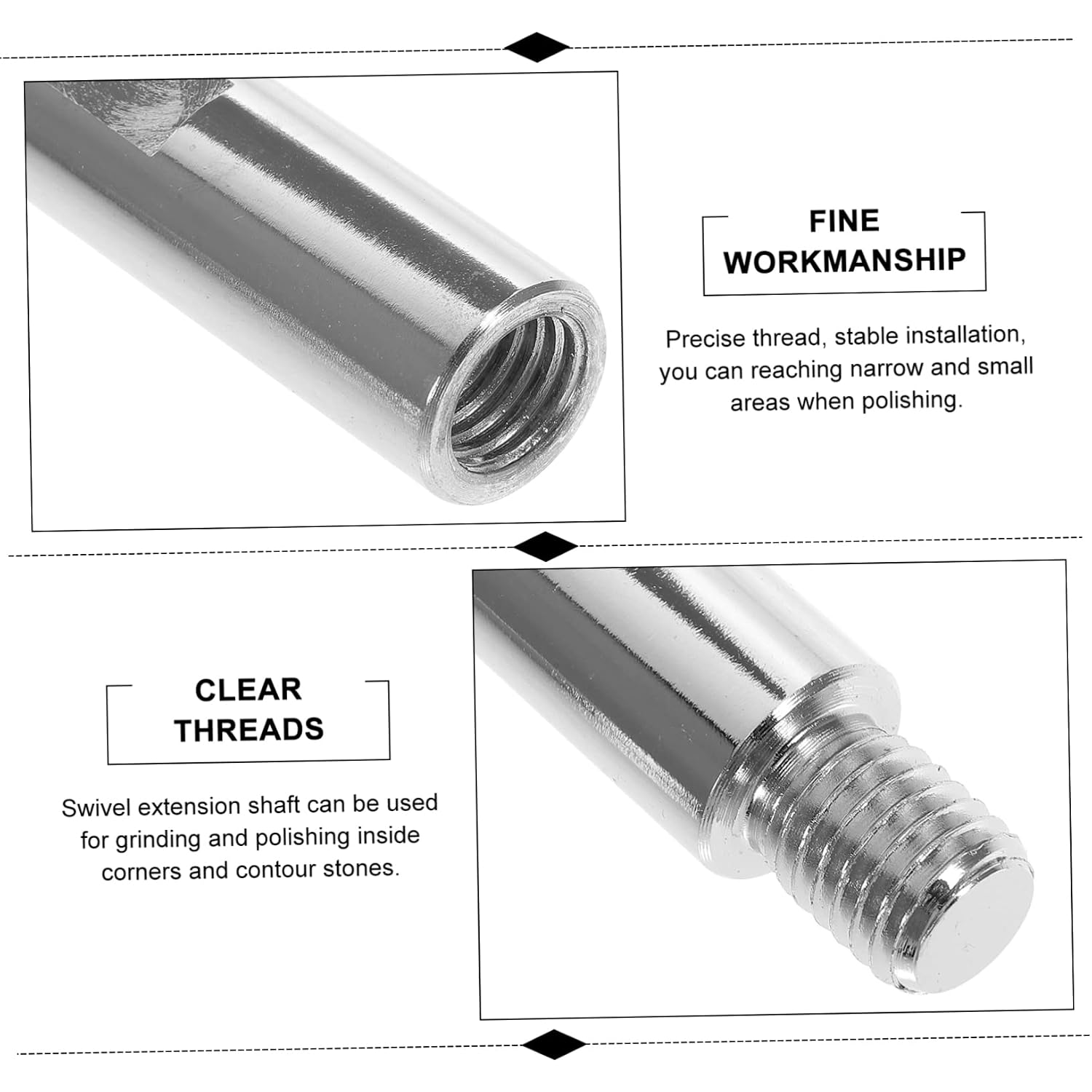 Polisher Extension Shaft Kit Angle Grinder Attachments Extension Rod for Cordless Car Polisher Beauty Tools