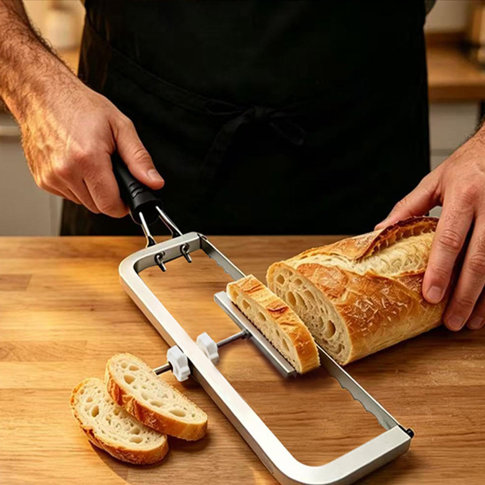 Ręczna krajalnica chleba Ząbkowany Przecinak Piłowy do Pieczywa | Ząbkowana Krajalnica Do Bajgli na bochenki, ciasta, kanapki, ciasto, bajgle, tosty, dom, kuchnię, pieczenie, restaurację,