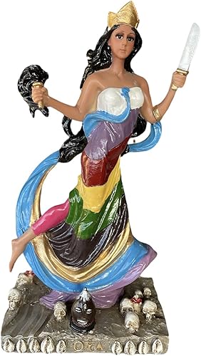 M-A-S - Estatua de Orisha OYA de 12 pulgadas, multicolor, figura de Santeria Lucumi Yoruba, diosa del viento y la tormenta (12 pulgadas)