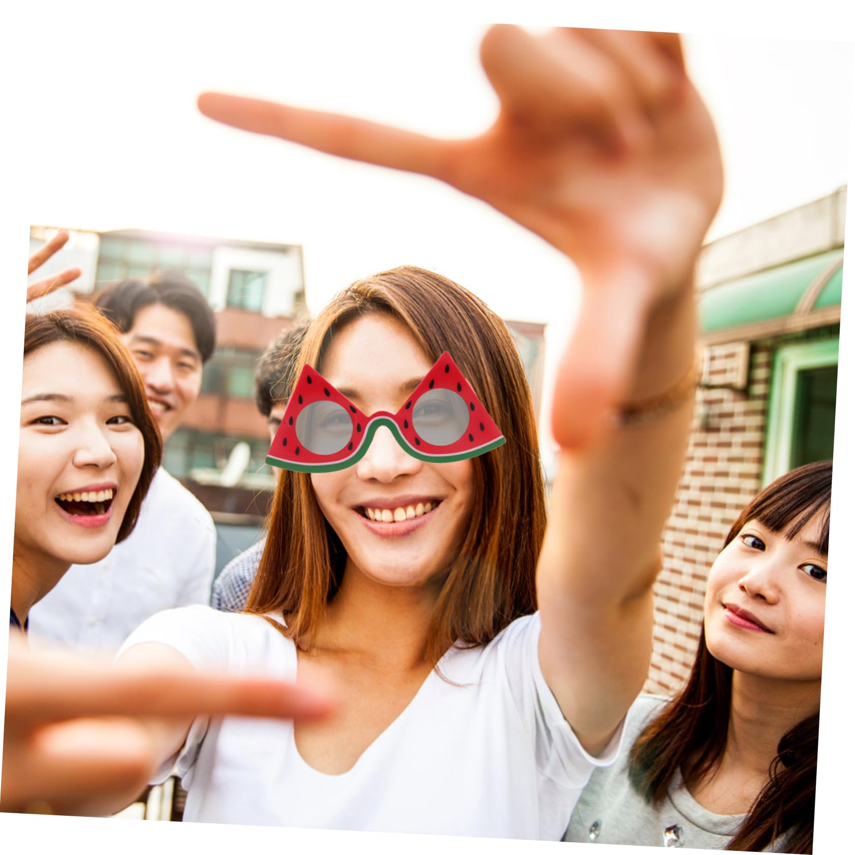 NAMOARLY Watermelon Sunglasses for Party Party Glasses Light up Feature Funny Photo Props for Summer Events