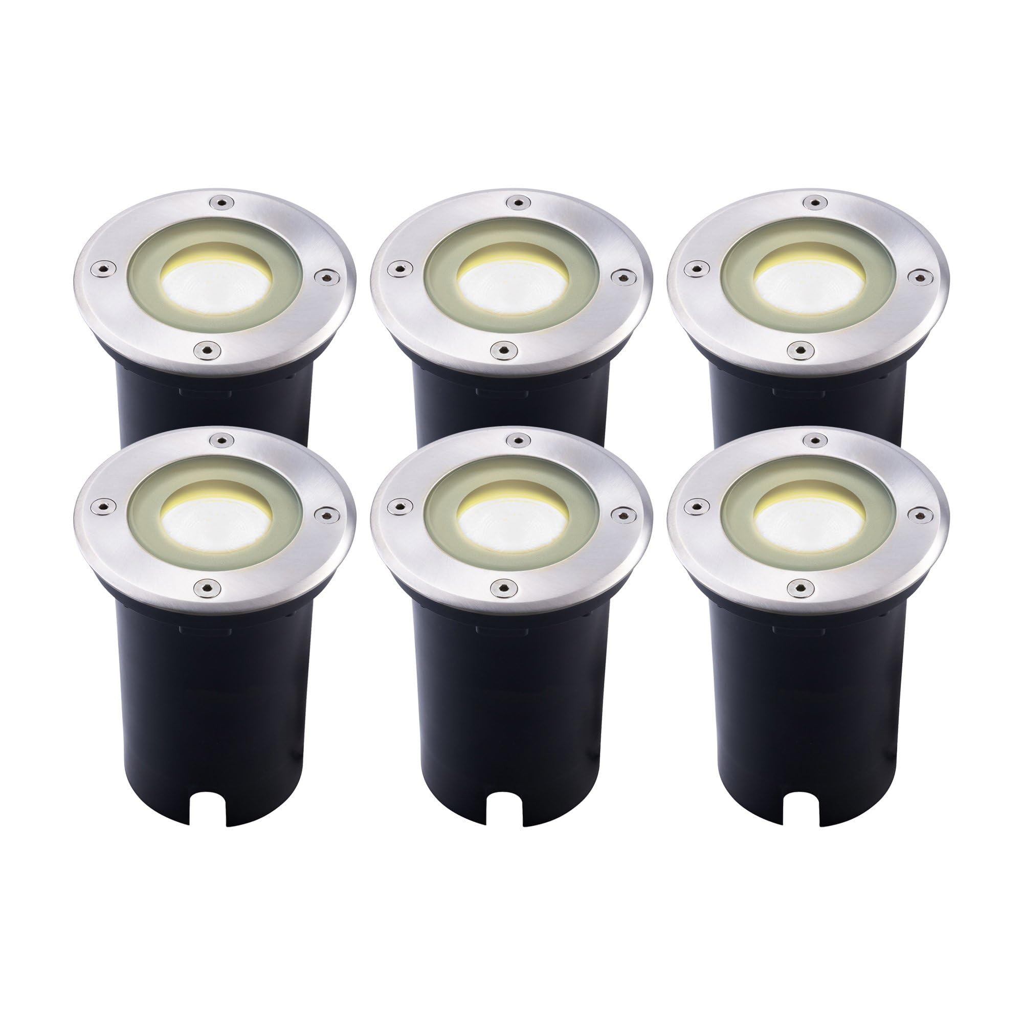 Ledvion 4000 - 6X Led Recessed Spots Round, 5W, K, Ip67, Gu10, 1M Cable, Outdoor Lighting, Patio Lighting