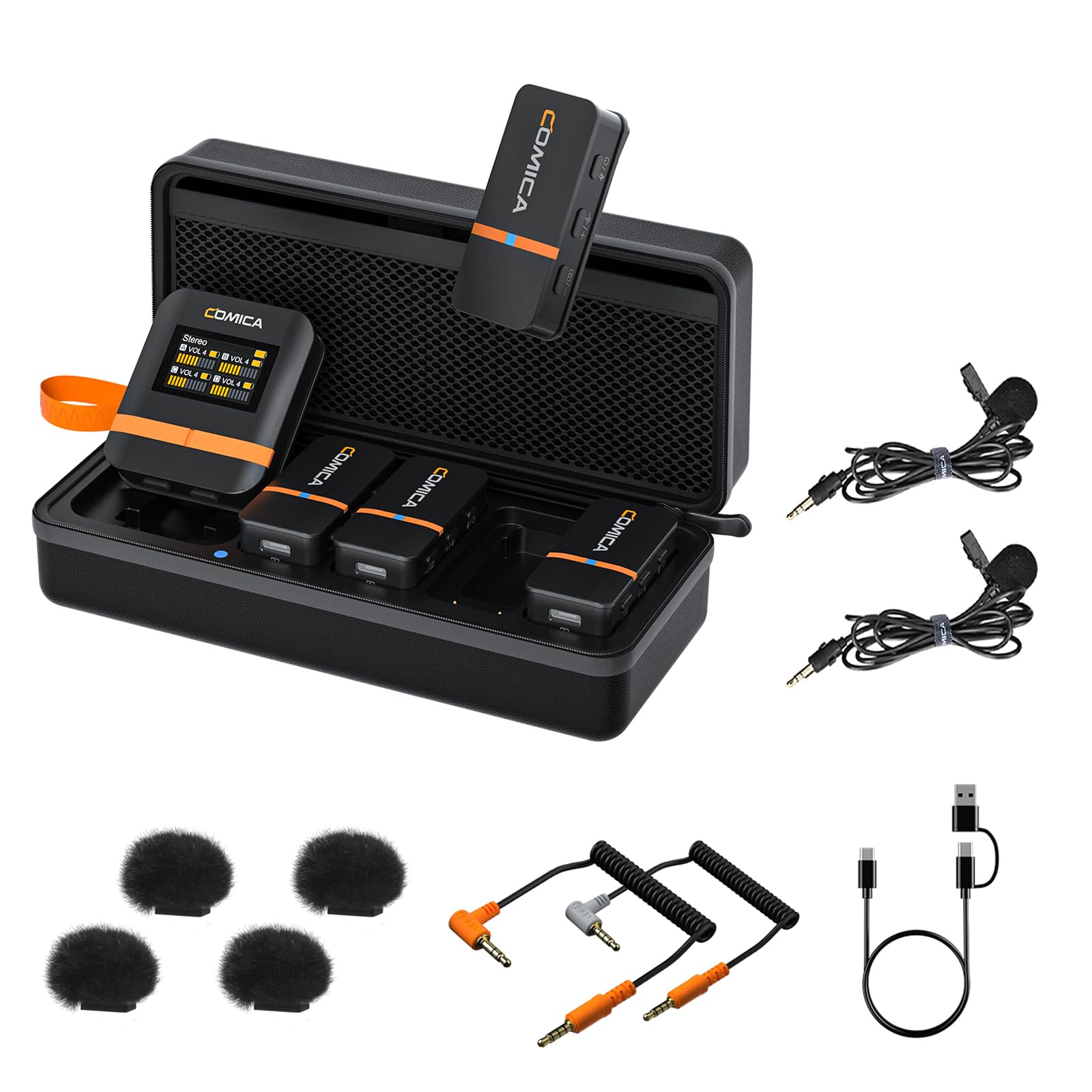 Amazon.com: COMICA Vimo Q 4 Channel Wireless Lavalier Microphone