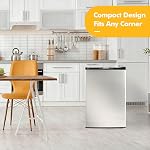 Congélateur vertical KOTEK de 3,0 pi³, mini congélateur compact avec porte en acier inoxydable réversible, thermostat réglable à 7 niveaux, petit congélateur autonome pour maison, bureau, appartement