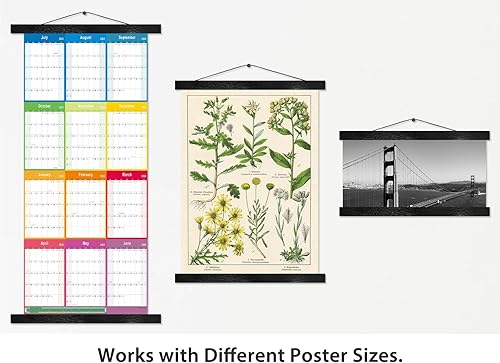 Miniatura 6 de HONKKI Marco Magnético para Colgar Pósteres para 50x70 50x32 50x40 Pósteres de Películas y Música Arte de Pared, Marcos de Fotos de Madera Negra