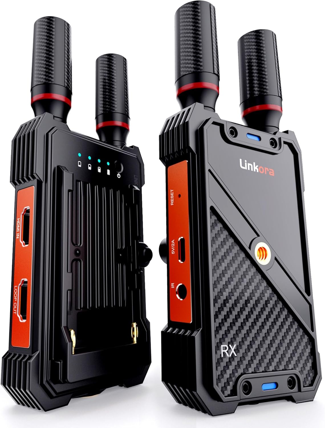 Wireless HDMI Transmitter and Receiver with UVC Out, 1312ft <0.05s Low Latency,1 to 5 RX, Plug and Play Wireless HDMI Extender for Live System, Stable 1080P for DSLR PC Live Streaming