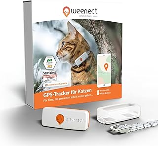 Weenect XS für Katzen - NEU Mini GPS-Tracker für Katzen | GPS-Tracking in Echtzeit | Ohne Distanzlimit | Kleinstes Modell ...