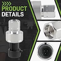 Vista 2 de Sensor de presión refrigerante de alta CA 13587668 compatible con Buick 2003-2018 compatible con Cadillac 2003-2017 13502759 13502759 22678731