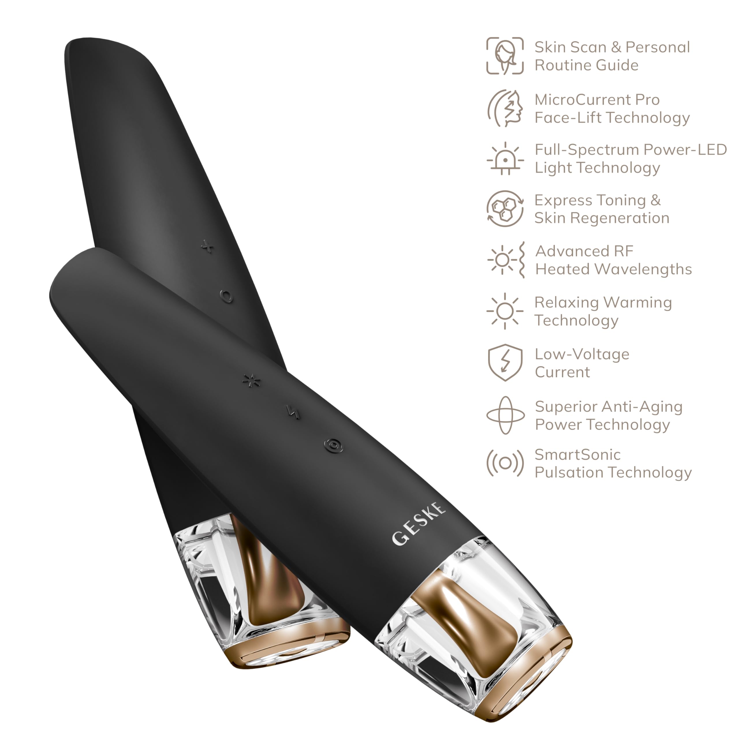 GESKE SmartAppGuided™ Anti-Aging Skin Renewer | 9 in 1 | Fortschrittliches Anti-Aging | MicroCurrent Facelift | Radiofrequenz Hautstraffung | Hauterneuerung mit Vollspektrum-LED-Licht