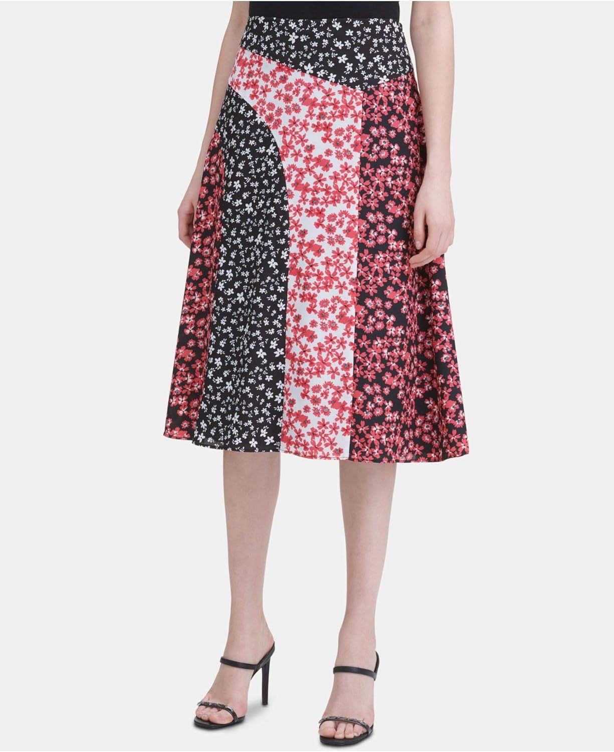 Calvin Klein Women's Angle Hem Printed Skirt