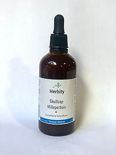 Skullcap Herbal Tincture Liquid Extract, Hand Crafted Natural Medicine Remedies Herb Formula Drops, Non-GMO, Vegan, Gluten Free, No Fillers (Scutellaria laterifolia) (100mL, 3.4oz)