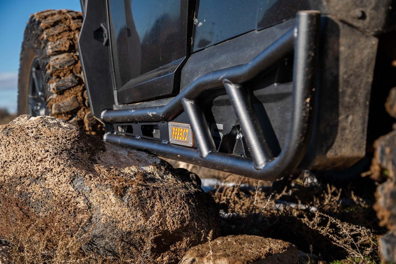 Razorback Offroad UTV Rock Sliders | Compatible with Polaris General XP | Heavy-Duty 1.5” Steel UTV Nerf Bars | Durable UTV Running Boards | Made in USA