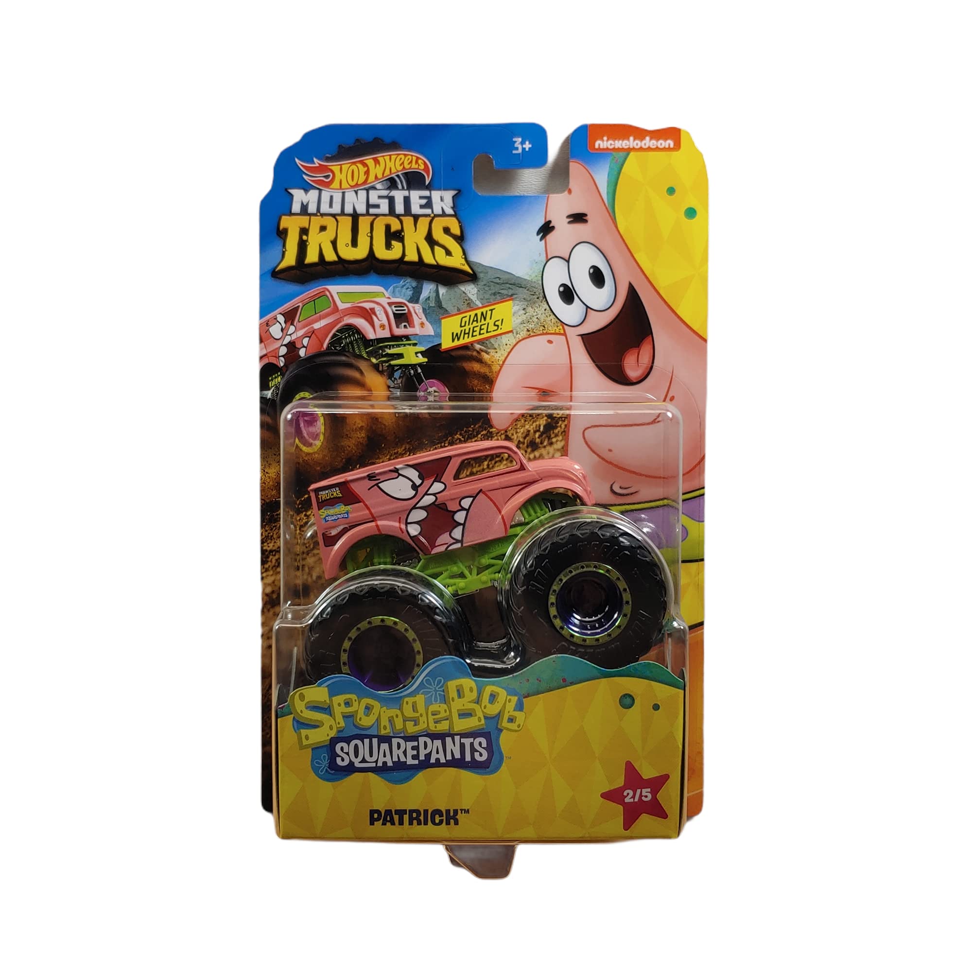 Monster Trucks Spongebob Squarepants Giant Wheels 1:64th Scale 2020 Collection (Patrick)