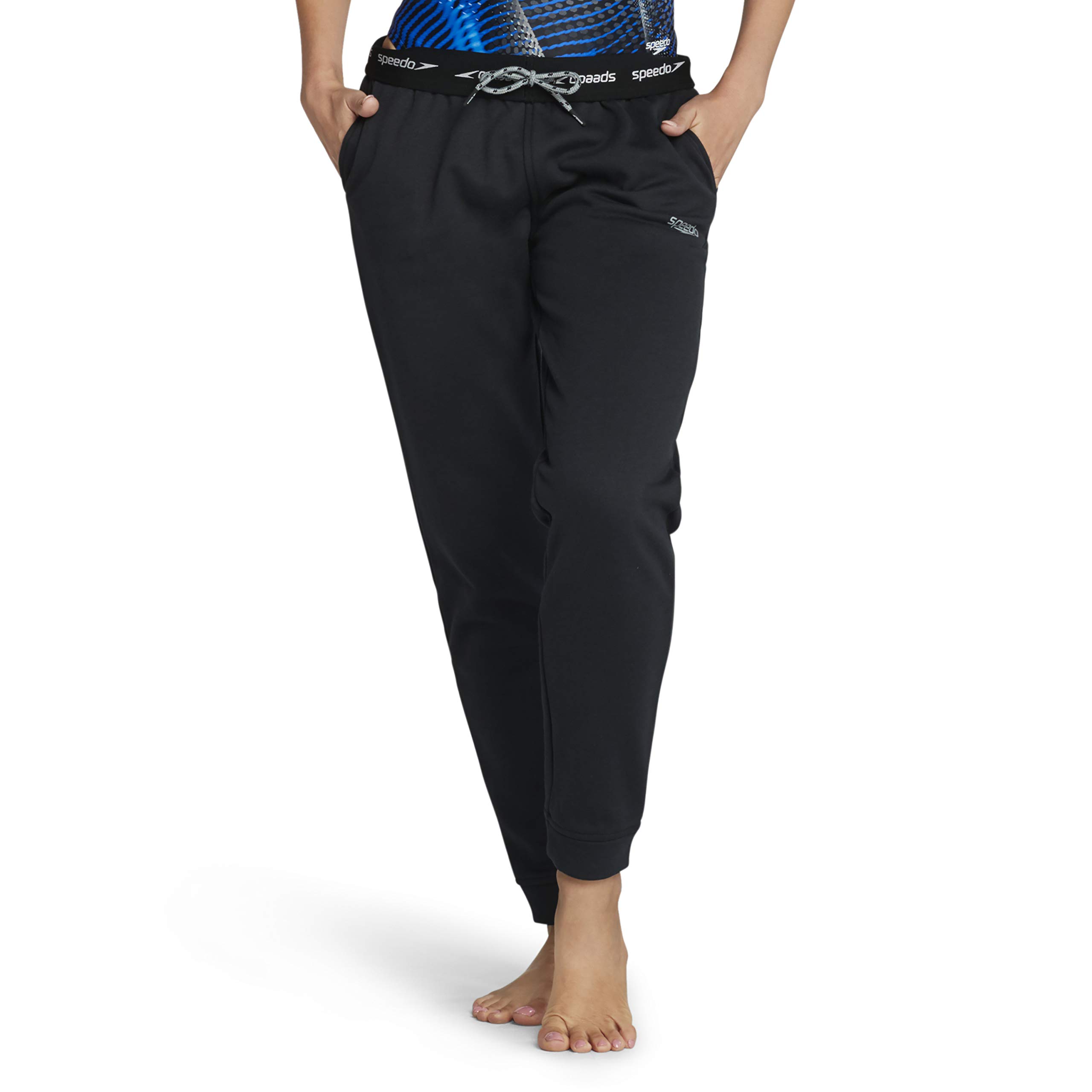 Speedo Damen Jogginghose Relaxed Fit Team Warm Up New Speedo Black, Medium