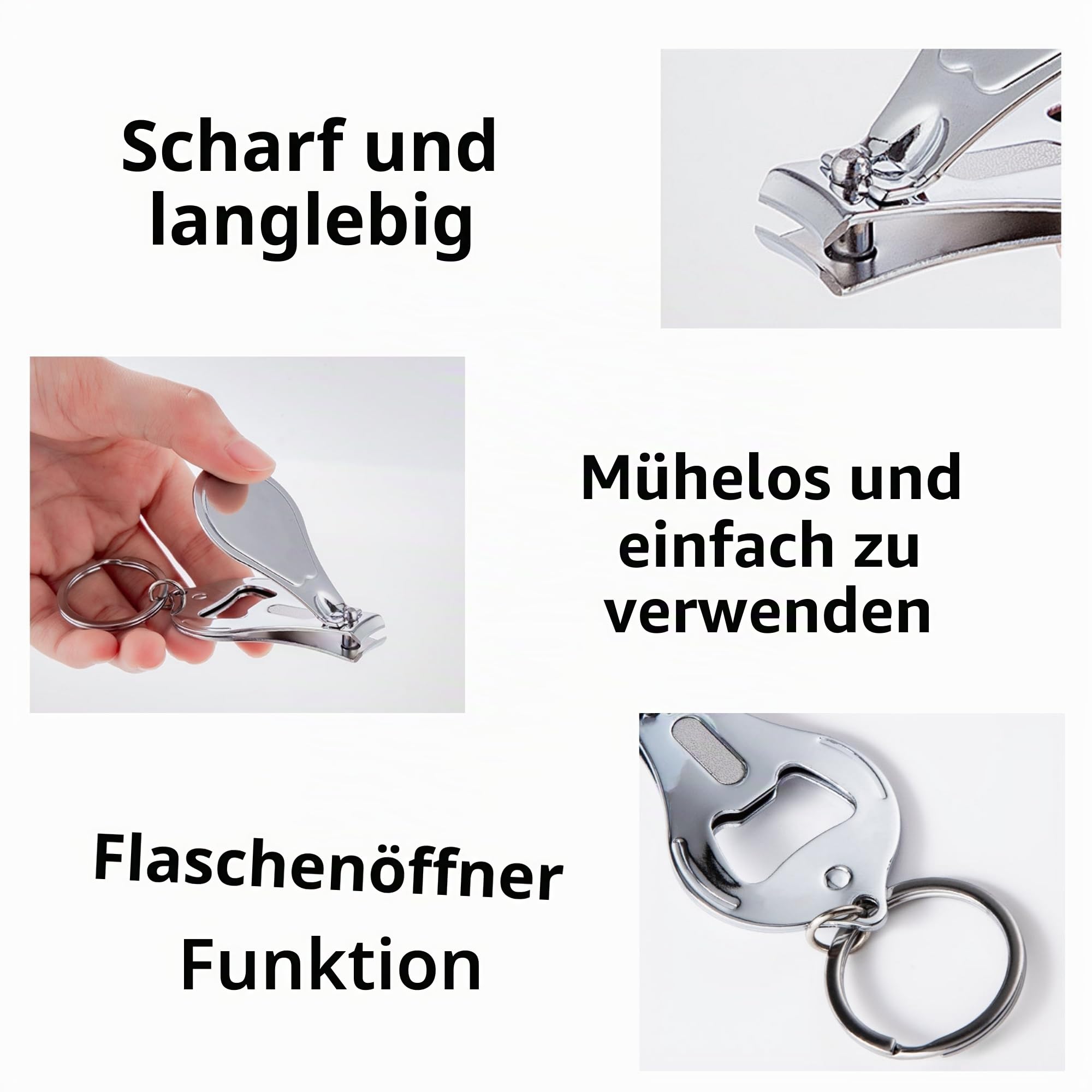 100 Personalisierter Flaschenöffner, Nagelknipser, Schlüsselanhänger, individuelles Logo/Foto/Text, Partygeschenke mit Dankeskarten und Organza-Beuteln, Hochzeit, Geburtstag, Babyparty, Werbegeschenke