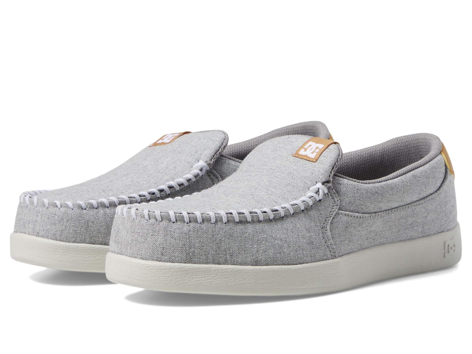 DC Men's Villian Skate Shoe White/White/LT Grey 14