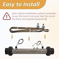 Vista 6 de 4.0KW 240V Univeral Heater Element Replacement for Balboa Spa Heater Element 4.0 KW 58104 or Flo-Thru Hot Tub Spas Electric Heaters (10 inch)